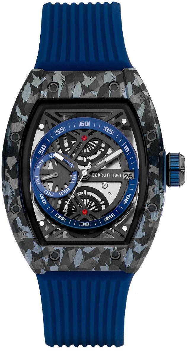 Cerruti 1881 CIWGQ2206701 Takvimli 40 mm Lacivert Plastik Kordon Analog Erkek Kol Saati