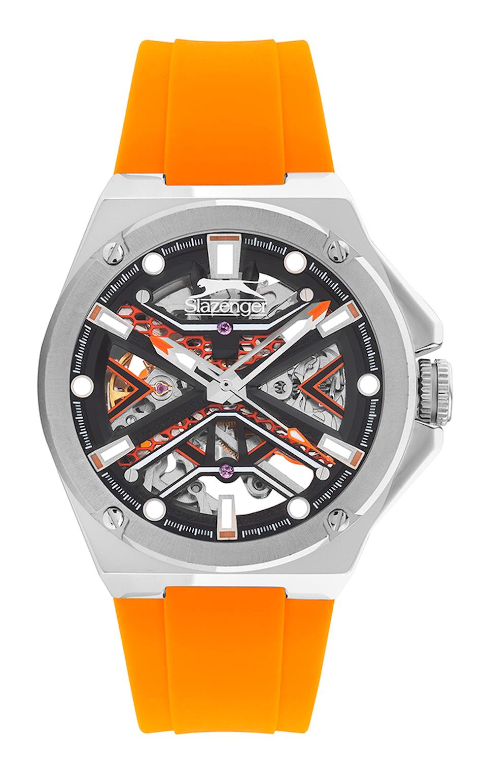 Slazenger SL.09.2265.1.01 45 mm Turuncu Plastik Kordon Analog Erkek Kol Saati