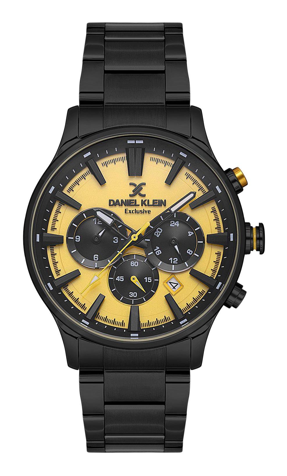 Daniel Klein DK.1.13643-5 Takvimli 44 mm Siyah Çelik Kordon Analog Erkek Kol Saati