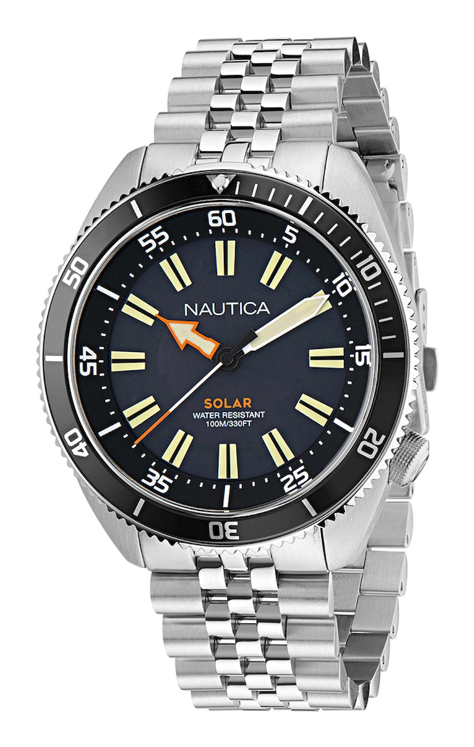 Nautica NAPNVS405 44 mm Siyah Çelik Kordon Analog Erkek Kol Saati