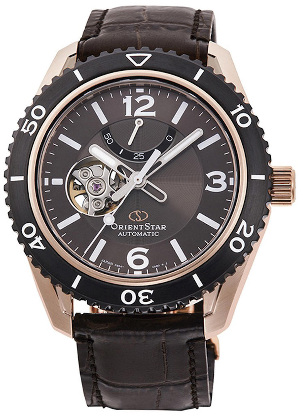 Orient RE-AT0103Y00B Takvimli 43 mm Siyah Deri Kordon Analog Kol Saati