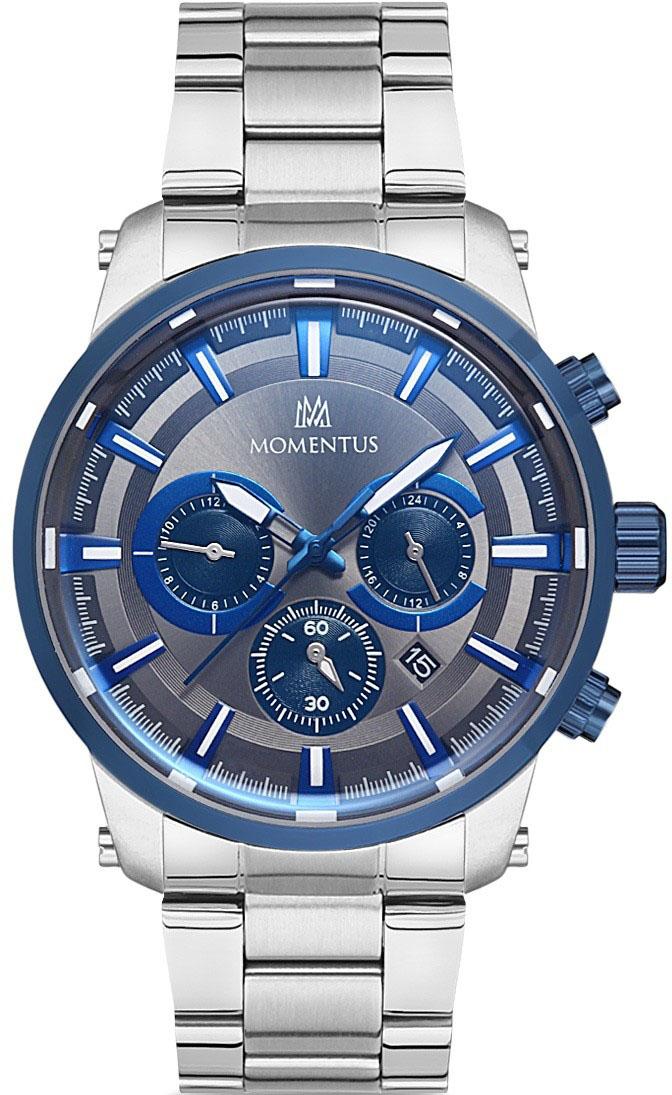 Momentus SC223S-05SM Takvimli 45 mm Lacivert Çelik Kordon Analog Erkek Kol Saati
