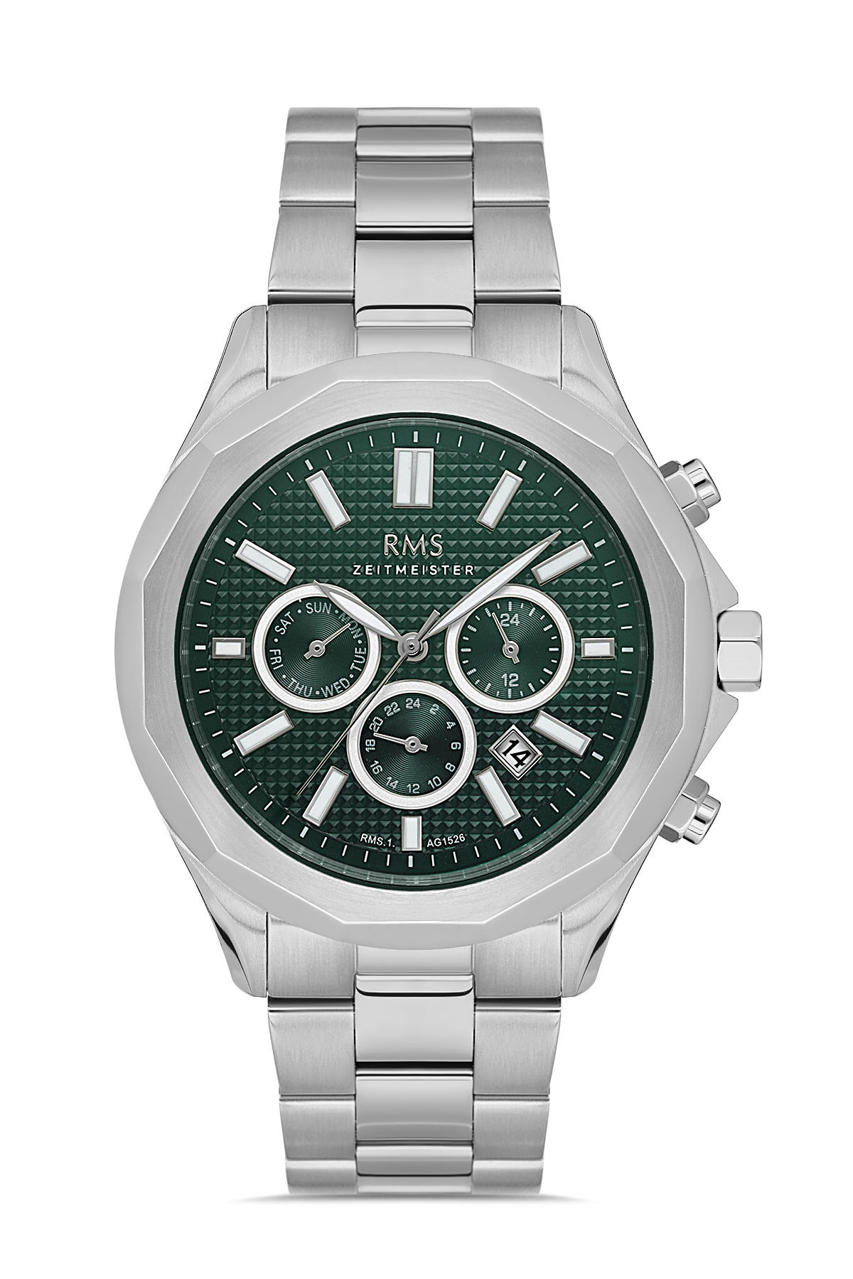 Romanson RMS.1.AG1526.04 Takvimli 44 mm Çelik Kordon Analog Erkek Kol Saati