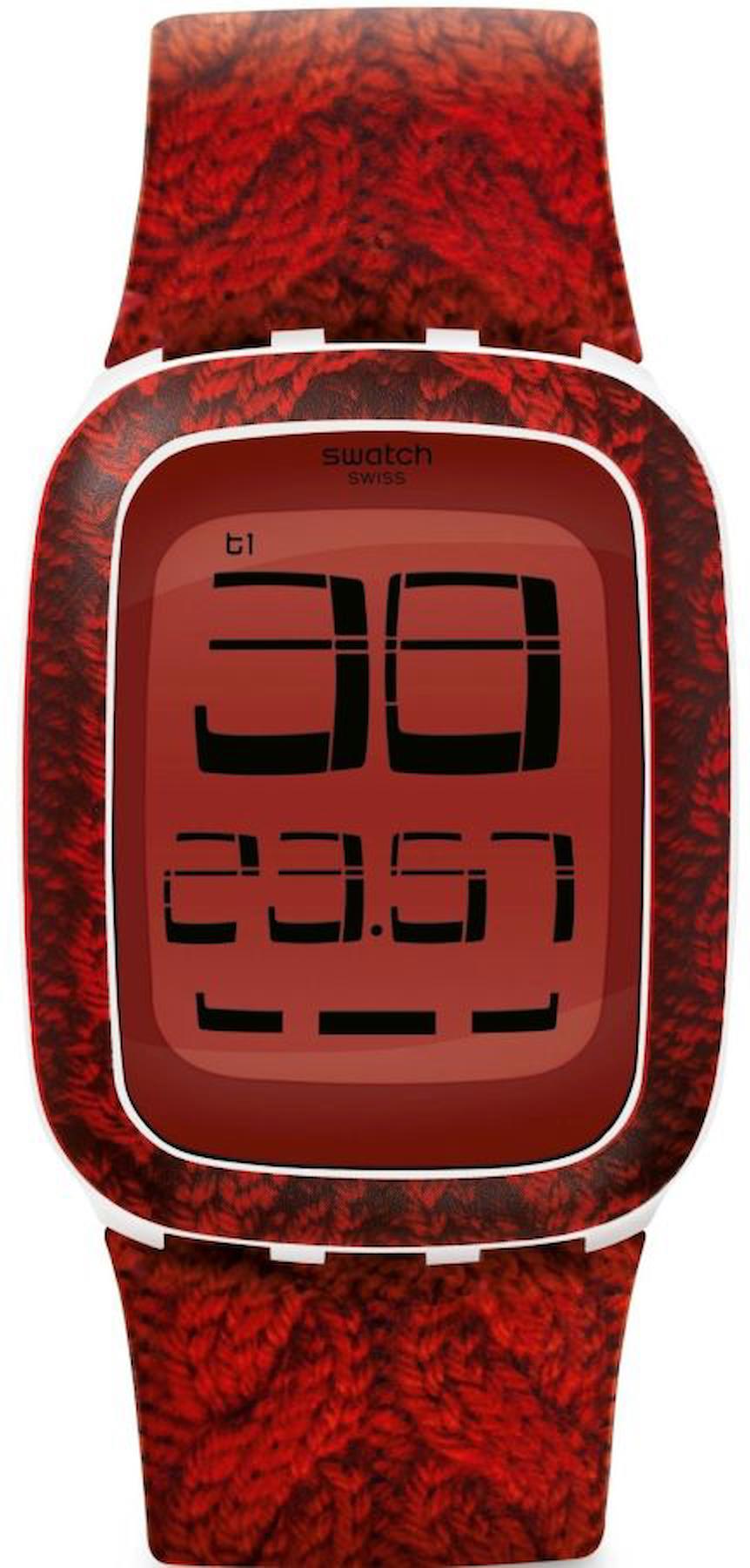 Swatch SURW111 42 mm Kırmızı Silikon Kordon Analog Erkek Kol Saati
