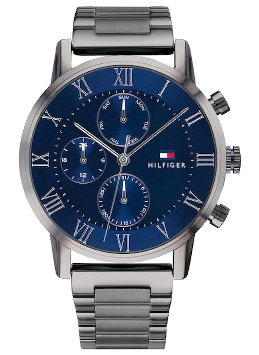 Tommy Hilfiger TH1791456 Takvimli 44 mm Füme Çelik Kordon Analog Erkek Kol Saati