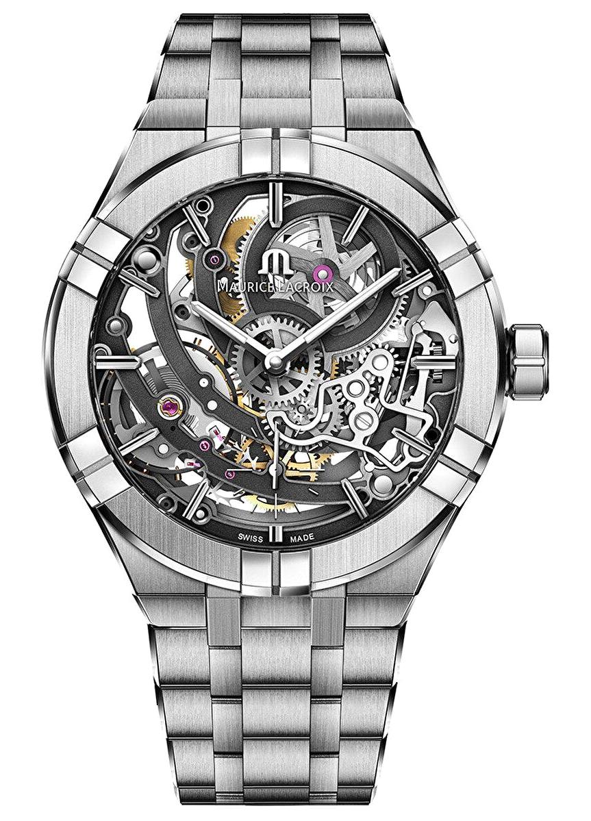 Maurice Lacroix ML-AI6028SS002030-1 Takvimli 44 mm Çelik Kordon Analog Erkek Kol Saati