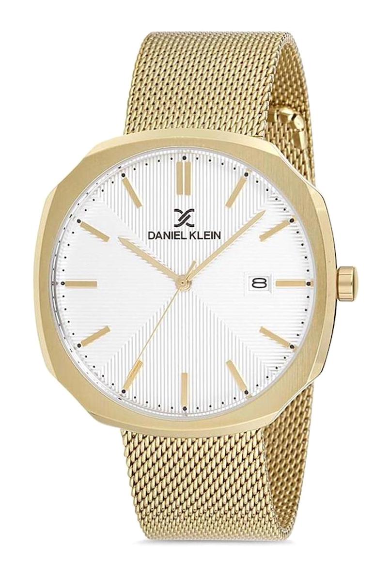 Daniel Klein DK.1.12652.7 Takvimli Altın Çelik Kordon Analog Erkek Kol Saati