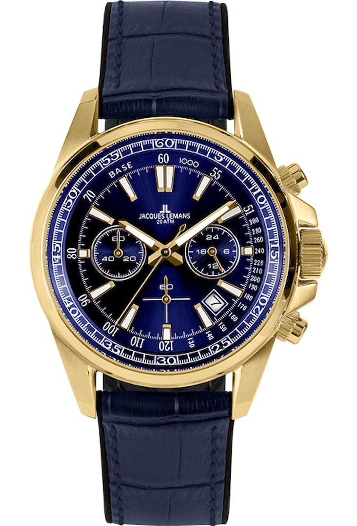 Jacques Lemans LİVERPOOL 1-2117G Pusulalı Takvimli 44 mm Lacivert Çelik Kordon Analog Erkek Kol Saati