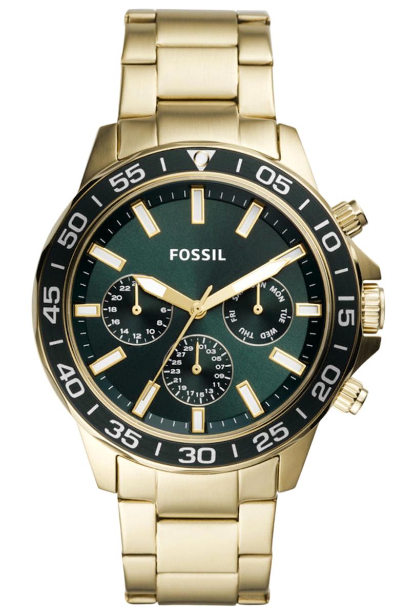 Fossil BQ2493 Takvimli 45 mm Altın Çelik Kordon Analog Kol Saati
