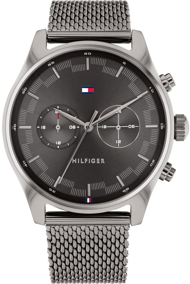 Tommy Hilfiger TH1710421 Takvimli 44 mm Füme Çelik Kordon Analog Erkek Kol Saati