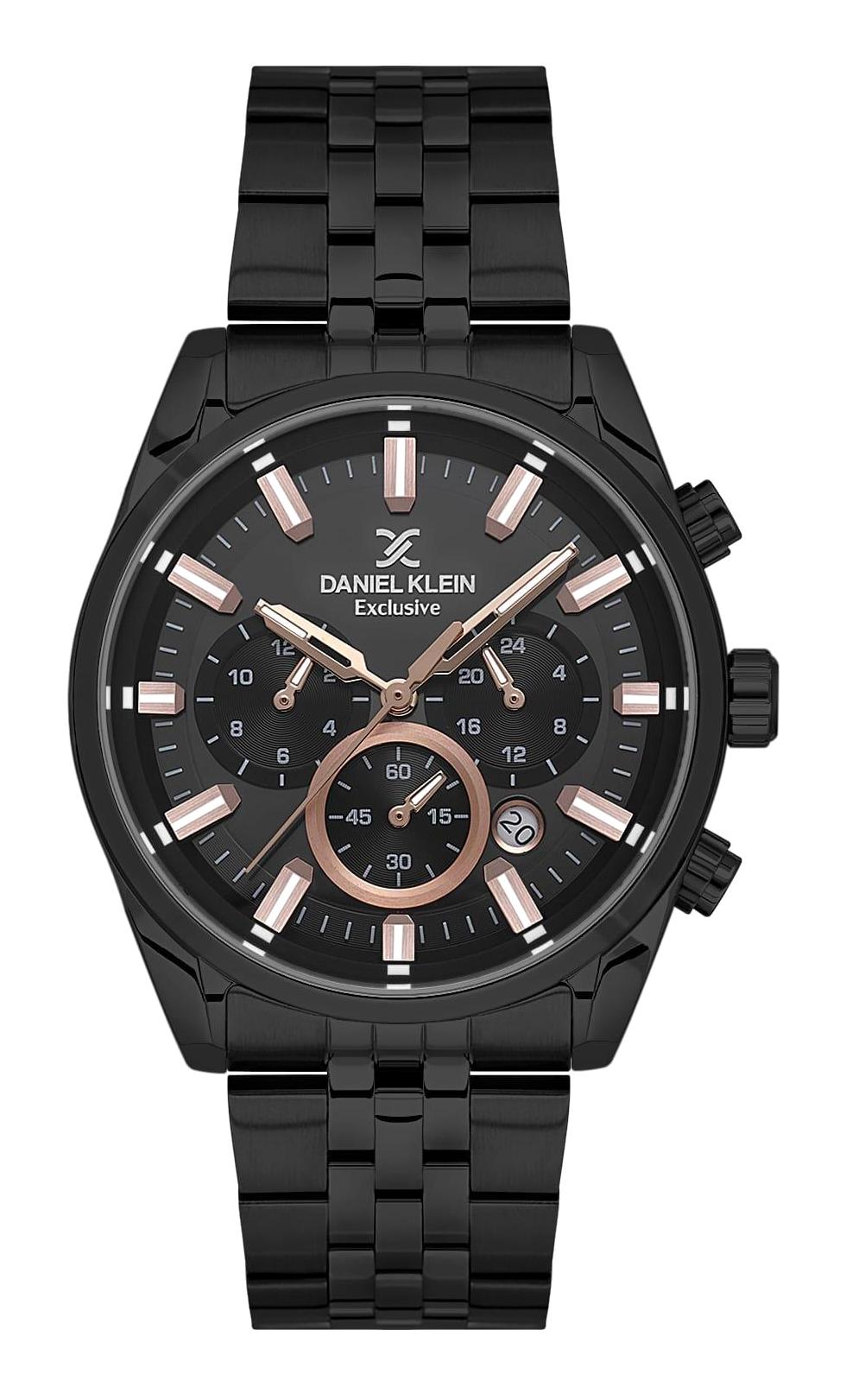 Daniel Klein DK.1.13740-5 Takvimli Siyah Çelik Kordon Analog Erkek Kol Saati