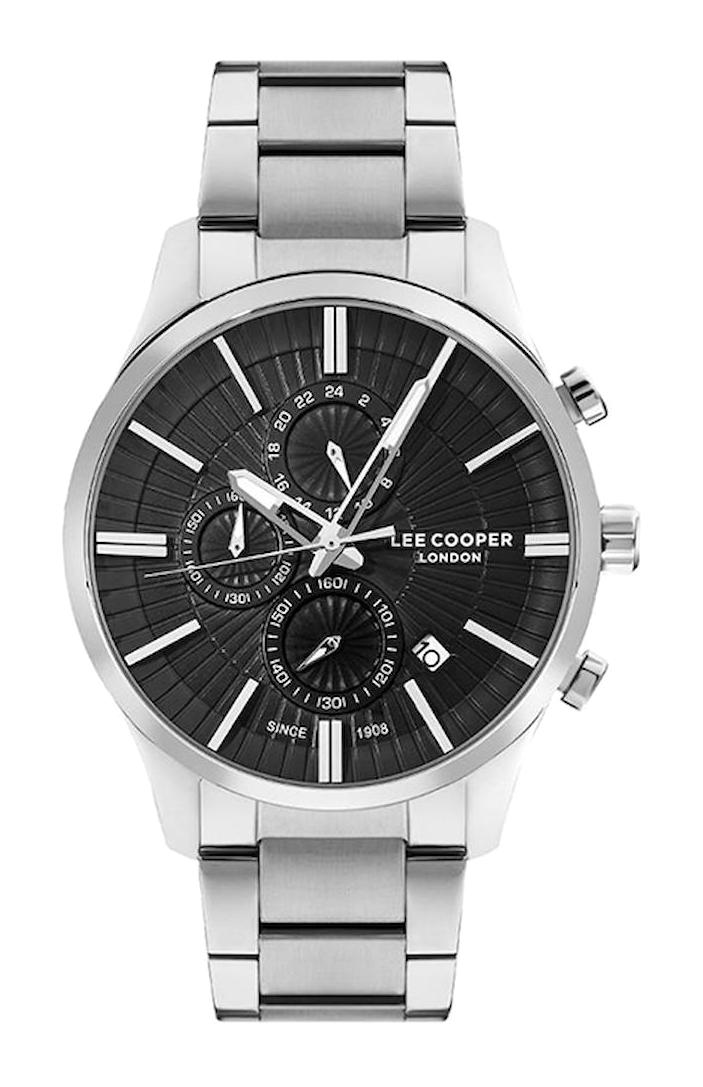 Lee Cooper LC07615.350-NM Takvimli 45 mm Metal Kordon Analog Erkek Kol Saati