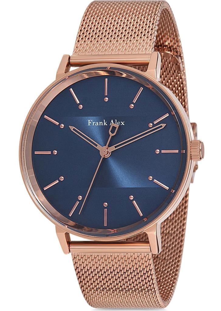 Frank Alex FA.12661H.06 42 mm Rose Gold Hasır Kordon Analog Erkek Kol Saati