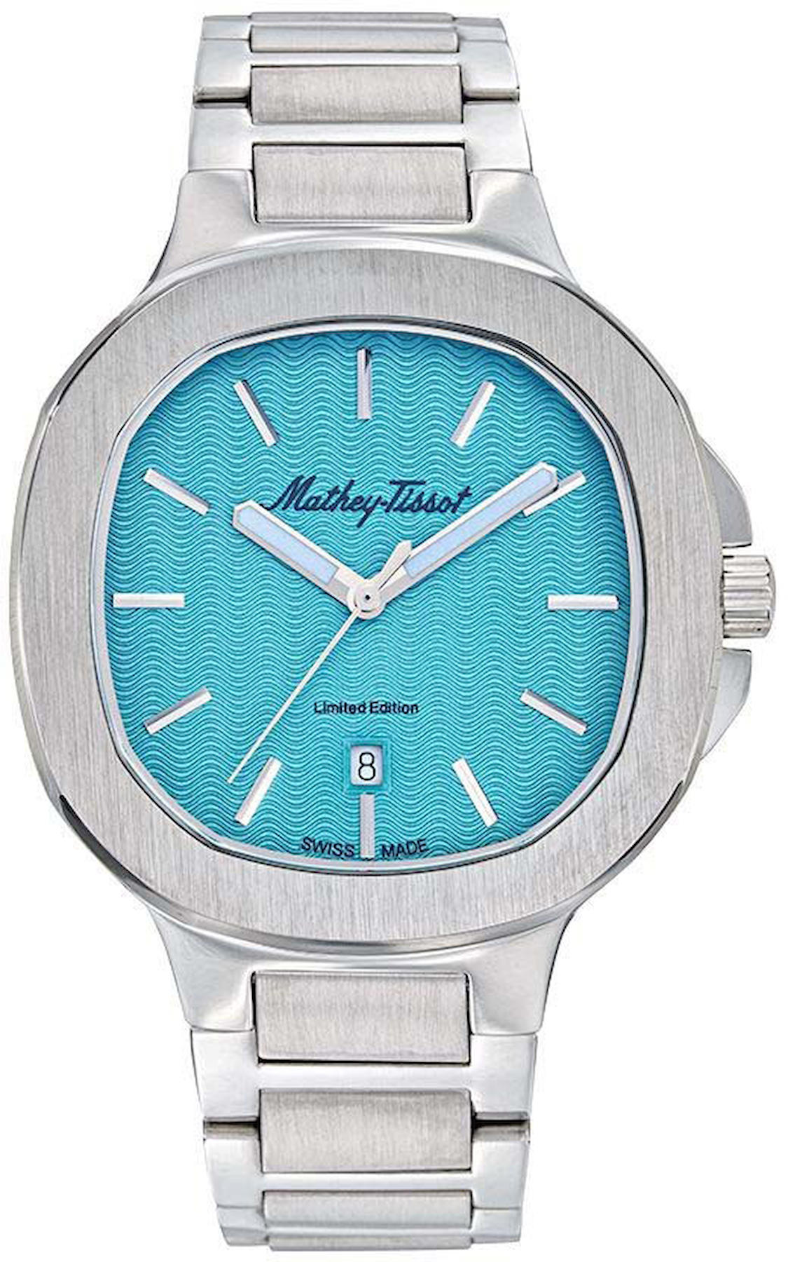 Mathey-Tissot H152TI Takvimli 42 mm Çelik Kordon Analog Kol Saati