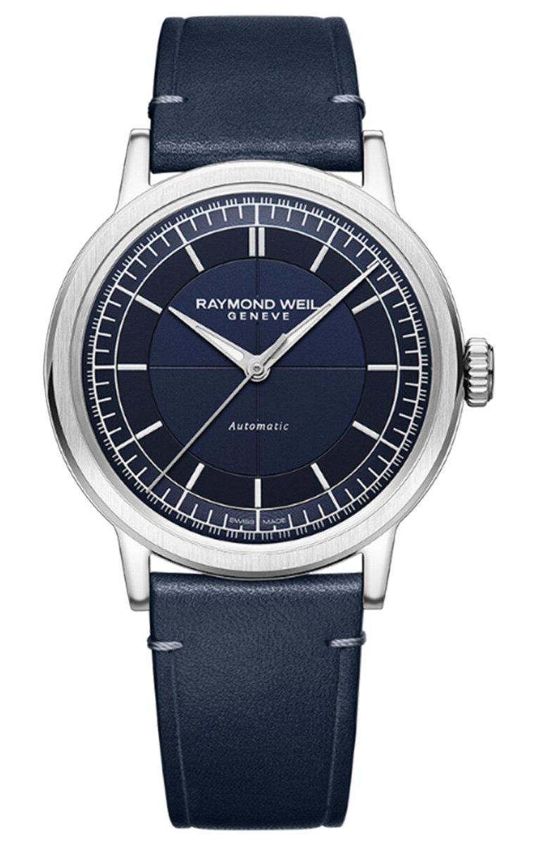 Raymond Weil RW2925STC50001 40 mm Lacivert Deri Kordon Analog Erkek Kol Saati