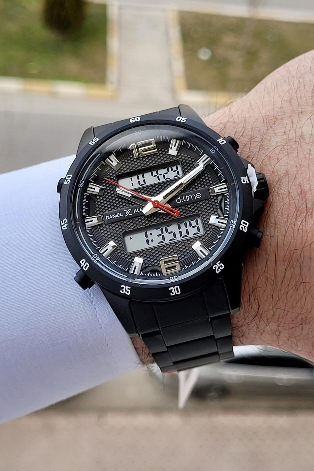 Daniel Klein DKISTE411 Takvimli 42 mm Siyah Çelik Kordon Analog Erkek Kol Saati