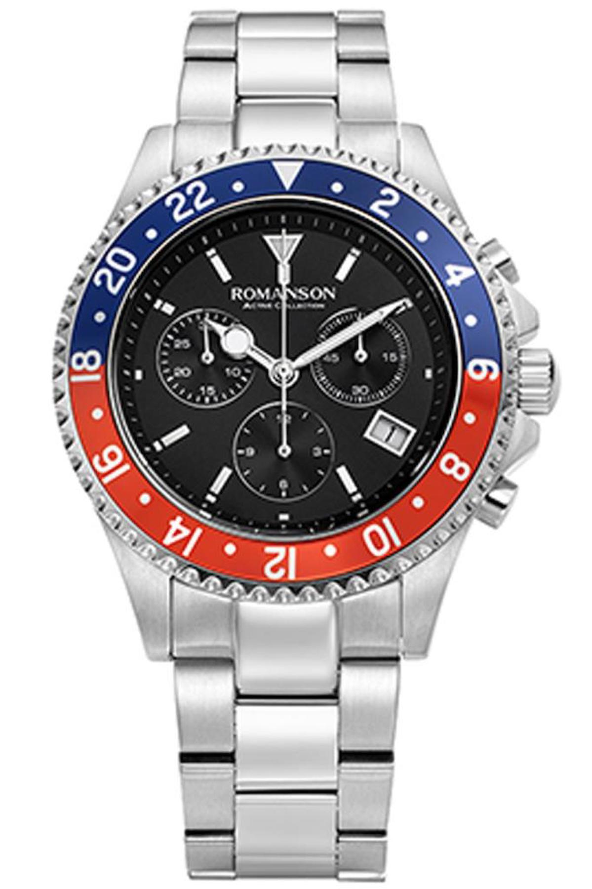 Romanson AM0005HMWWA32W Takvimli 41 mm Çelik Kordon Analog Erkek Kol Saati