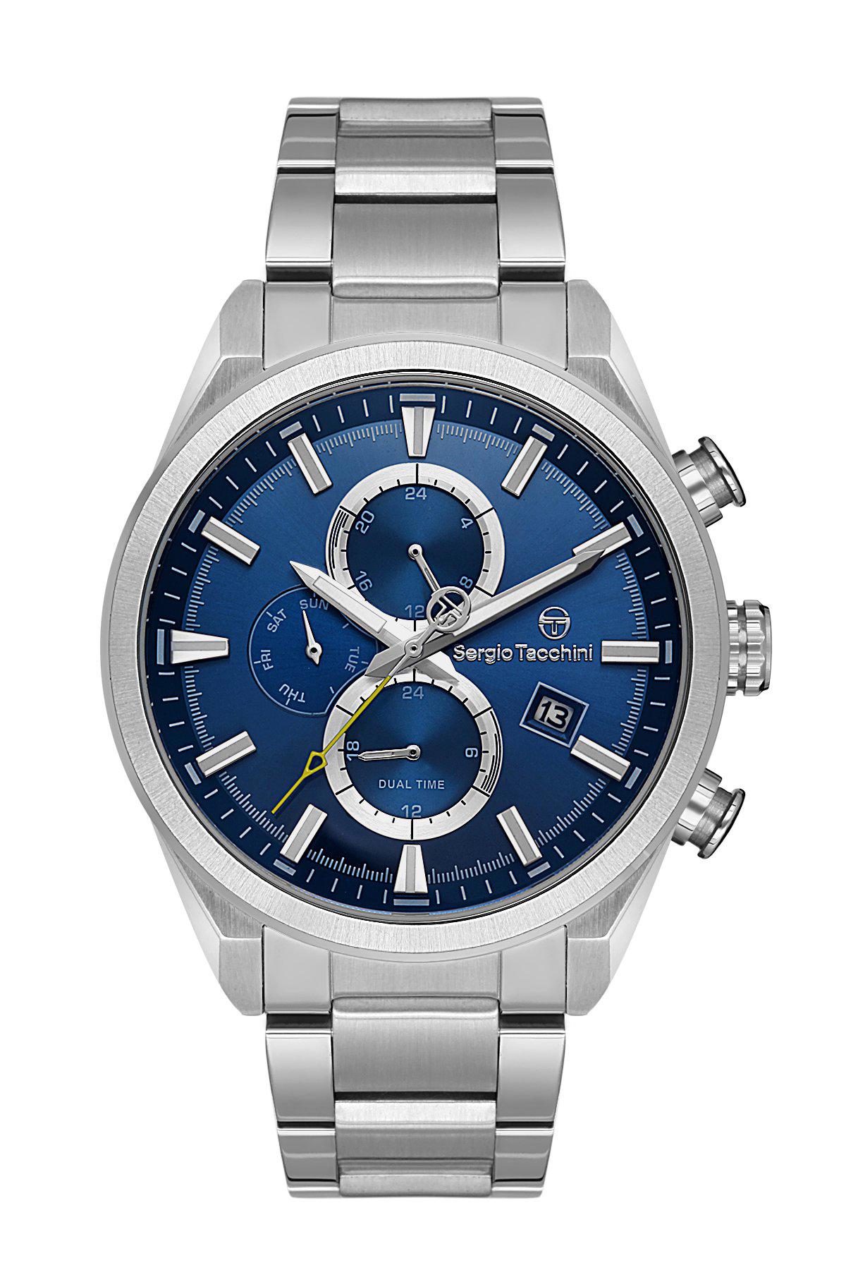Sergio Tacchini ST.1.10379.3 Takvimli 45 mm Çelik Kordon Analog Erkek Kol Saati