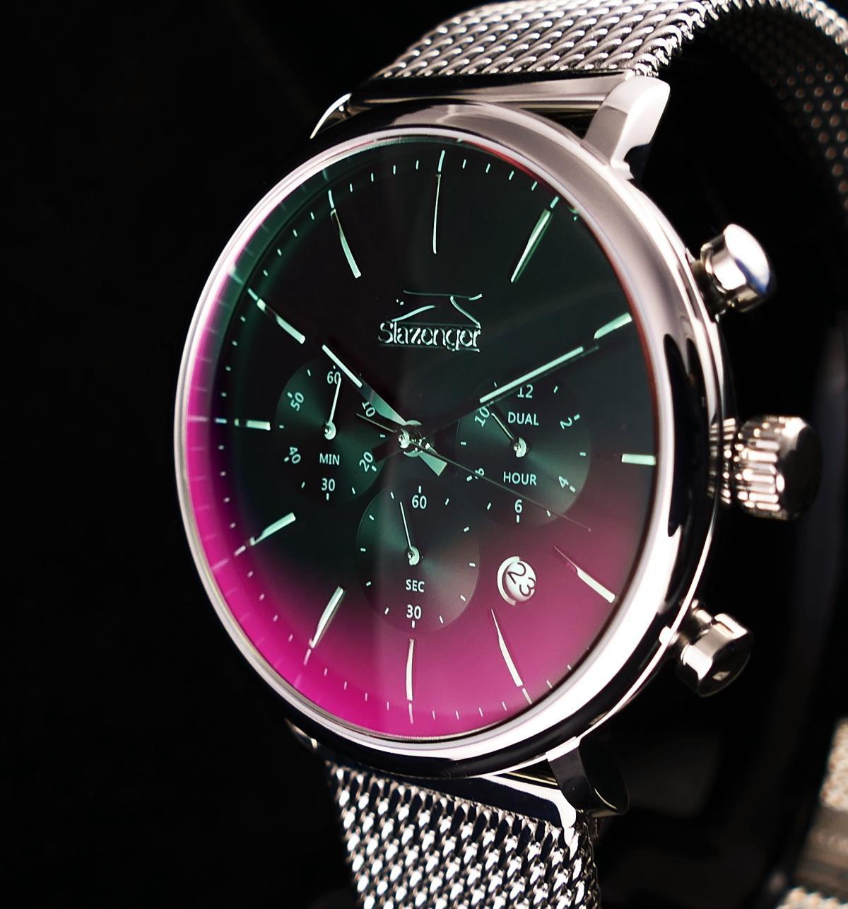 Slazenger SL.09.1870.2.05 Takvimli 44 mm Çelik Kordon Analog Kol Saati