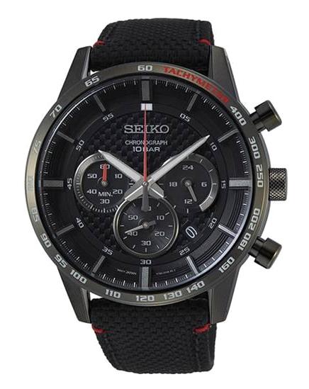 Seiko SSB359P Takvimli 44 mm Siyah Kanvas Kordon Analog Erkek Kol Saati