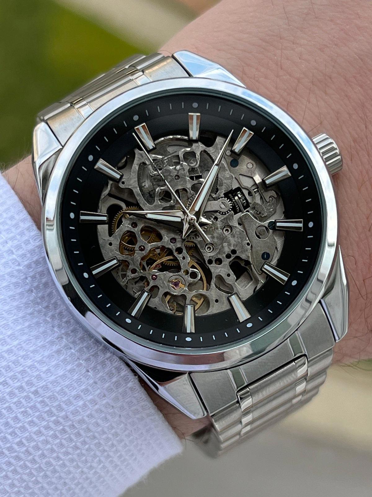 Ferro EFM40106-A2 Su Geçirmez 44 mm Çelik Kordon Analog Erkek Kol Saati