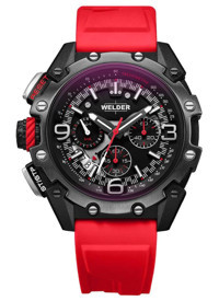 Welder Watch WWRR1005 Pusulalı Takvimli 46 mm Kırmızı Silikon Kordon Analog Erkek Kol Saati