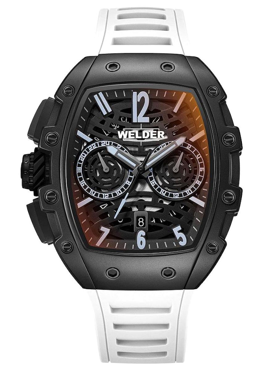 Welder Watch WRM2012-R Pusulalı Takvimli 44 mm Beyaz Silikon Kordon Analog Erkek Kol Saati