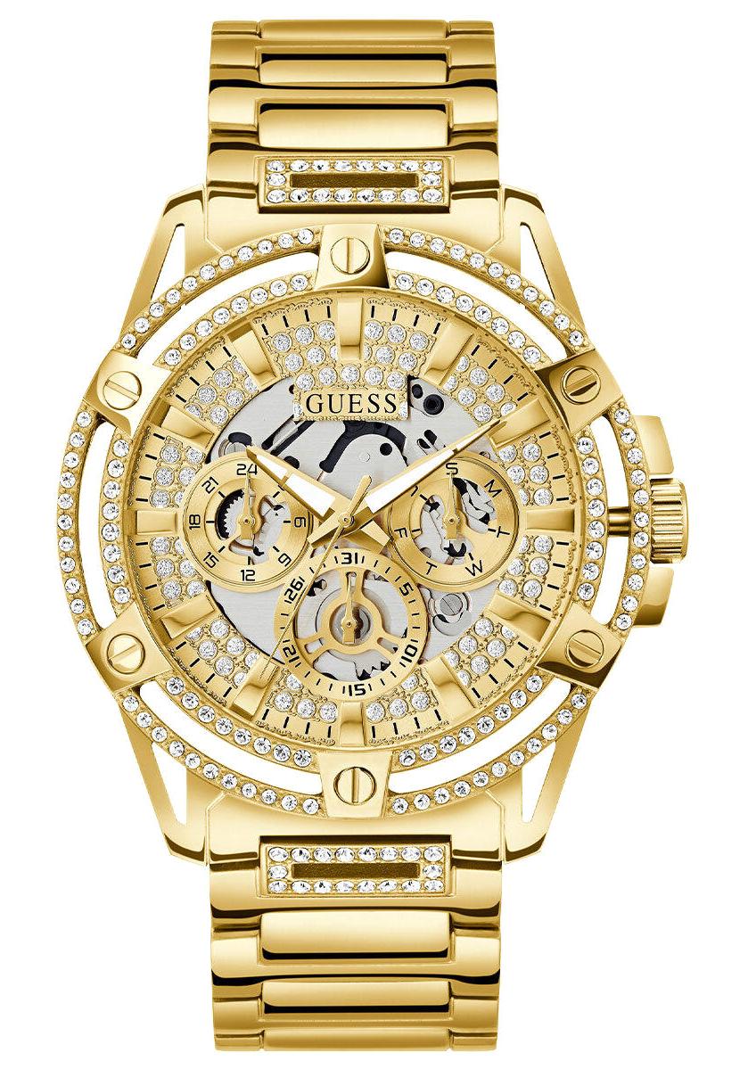 Guess GUGW0497G2 Pusulalı Takvimli Altın Çelik Kordon Analog Erkek Kol Saati