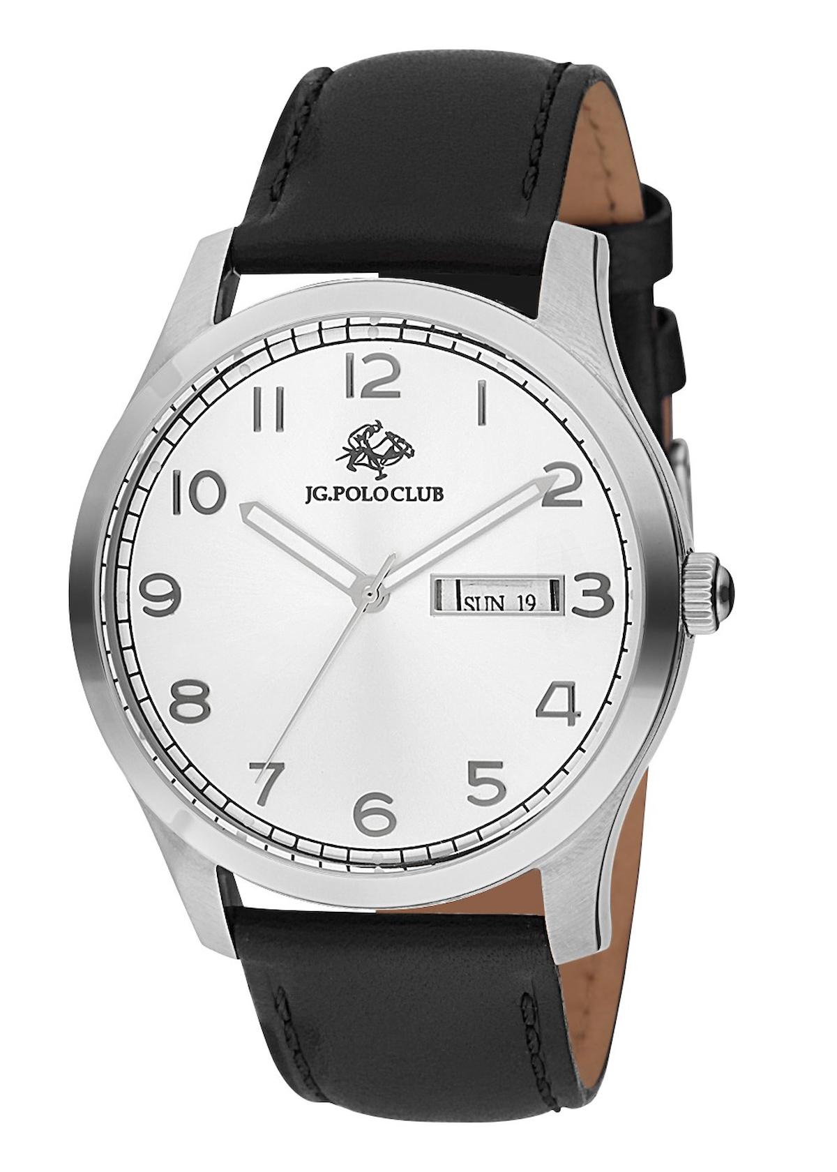 Jg. Polo Club JPC.S02164K.03 Takvimli 45 mm Kahverengi Deri Kordon Analog Erkek Kol Saati