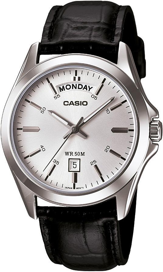 Casio MTP-1370L-7AVDF Takvimli 39.8 mm Siyah Deri Kordon Analog Kol Saati