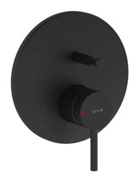 Vitra Origin Çelik Tekli Aç Kapa Yarı Ankastre Banyo Bataryası Siyah