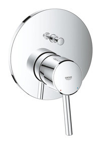 Grohe Concetto 24054001 Krom Çiftli Aç Kapa Ankastre Banyo Bataryası Gri