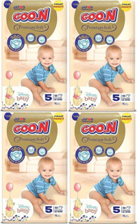 Goon Premium Soft 5 Numara Bantlı Bebek Bezi 208'li