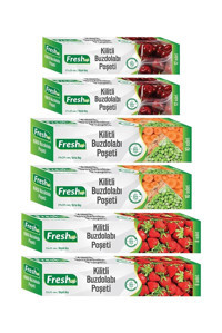 Fresh Up Küçük-Orta-Büyük Kilitli Buz Dolabı Poşeti 60 Adet