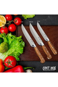 Cavit İnox 3 PARÇA MUTFAK BIÇAĞI SETİ