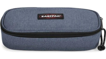 Eastpak Crafty Gri Düz Bez Tek Gözlü Oval Cüzdan Kalemlik
