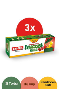 Cook Lezzet Küpü Orta Kilitli Buz Dolabı Poşeti 3x70 Adet