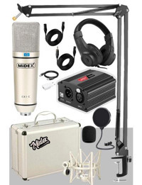 Midex CX1-PH 3.5 mm Kablolu Profesyonel Gri Masaüstü Mikrofon