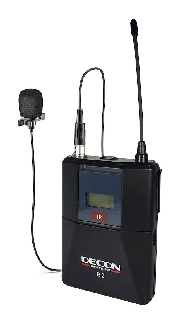 Decon UHF Kablosuz Bluetooth Siyah Yaka Mikrofon