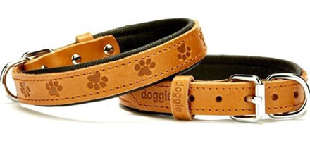 Doggie Pati Desenli S Ayarlanabilir Boyun Köpek Tasması Kahverengi