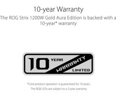 Asus ROG-Strix-1200G-AURA 1200 W RGB 80+ Gold Tam Modüler Powersupply