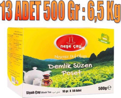 Neşe Çay Siyah Demlik Poşet Çay 13x500 gr