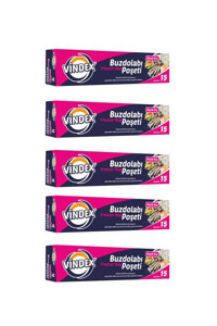 Vindex Büyük Buz Dolabı Poşeti 5x15 Adet