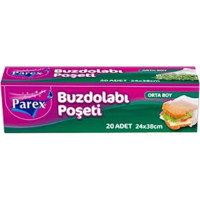 Parex Orta 24x38 cm Buz Dolabı Poşeti 80 Adet