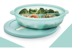 Tupperware Bölmeli Yuvarlak Plastik Saklama Kabı 1.4 lt