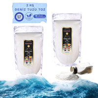 Hanzade BitkiselÖğütülmüş İyotsuz Toz Deniz Tuzu Paket 2 kg