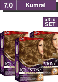 Wella Koleston Supreme 7.0 Kumral Krem Saç Boyası 3x50 ml