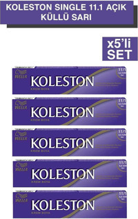Wella Koleston 11.1 Açık Küllü Sarı Krem Saç Boyası 5x50 ml