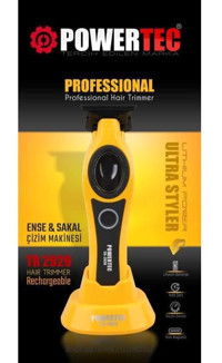 Powertec TR-2929 Saç Sakal Vücut 3 Başlıklı Çok Amaçlı Kuru Tıraş Makinesi