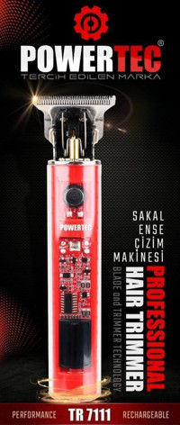 Powertec TR-7111 Sakal Tek Başlıklı Sinekkaydı Kuru Tıraş Makinesi